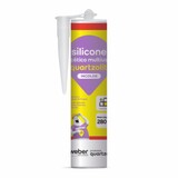 SILICONE ACETICO MULTIUSO 280GR QUARTZOL INCOLOR