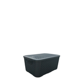 CAIXA ORGANIZADORA N2 8,8 L PRETO RATTAN PLASNEW