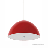 PENDENTE TD 821 MOON 2 LÂMPADAS TASCHIBRA VERMELHO